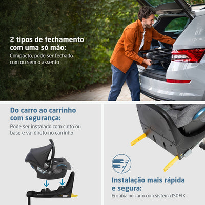Instalação ISOFIX com Click & Go. 